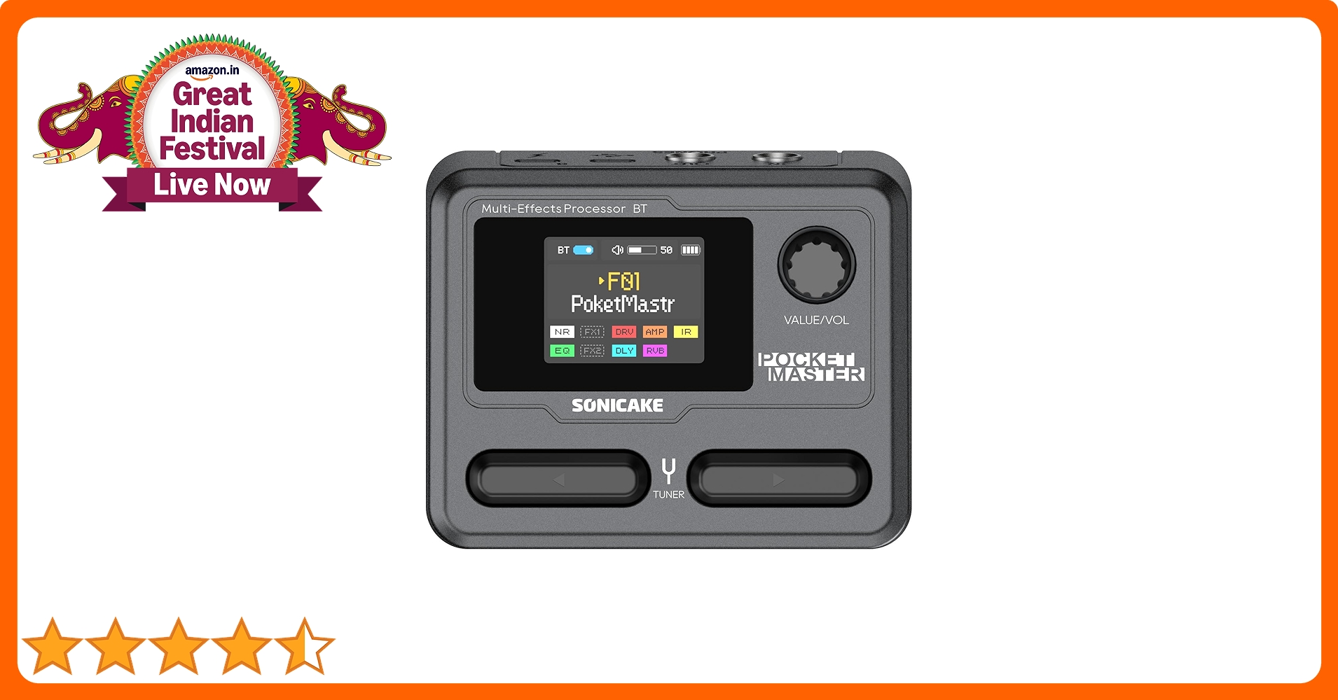 ギター sonicake pocket master grey Sonicake Pocket Master Compact Multi-effects Processor (QME-10)